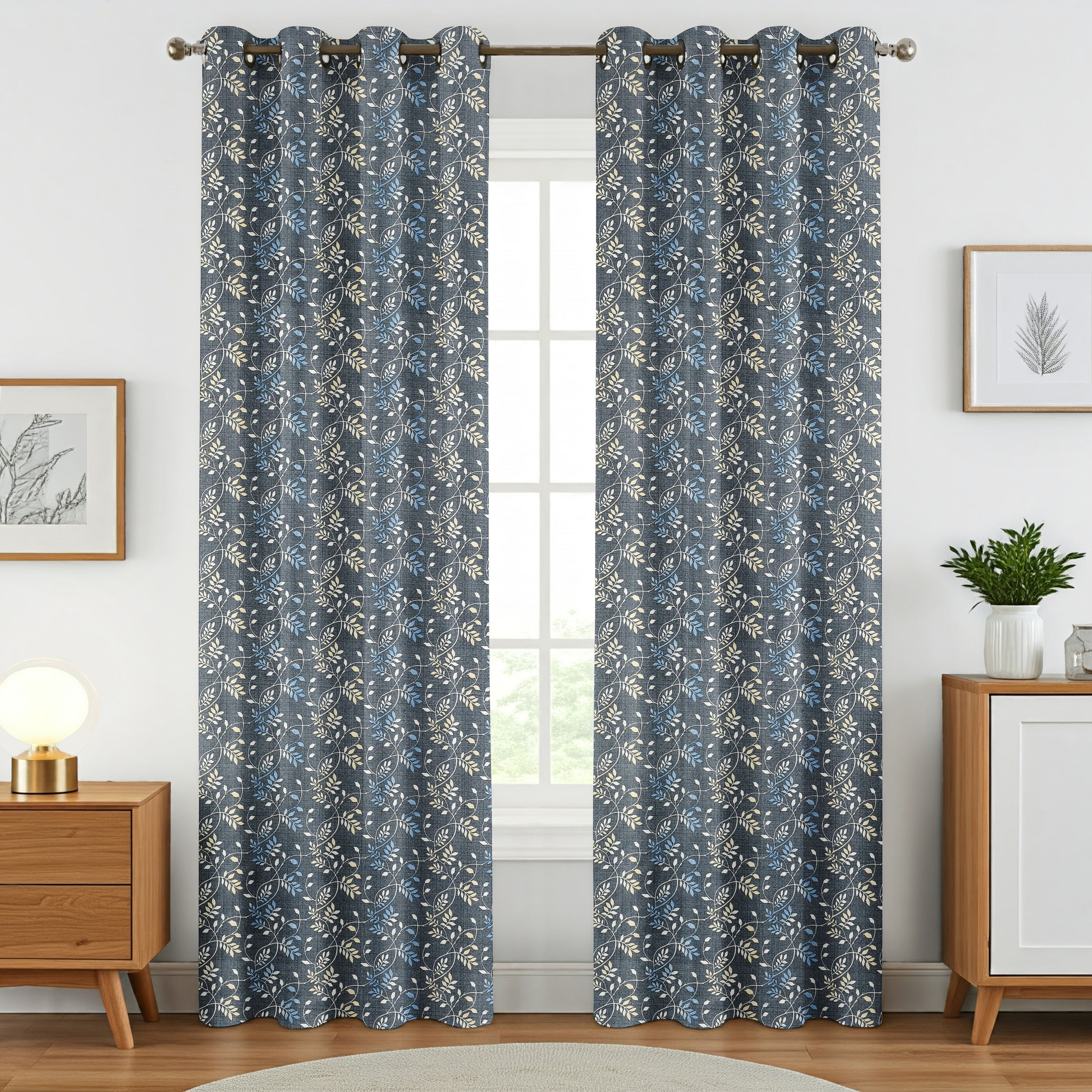Surbhi Double Neem print curtains