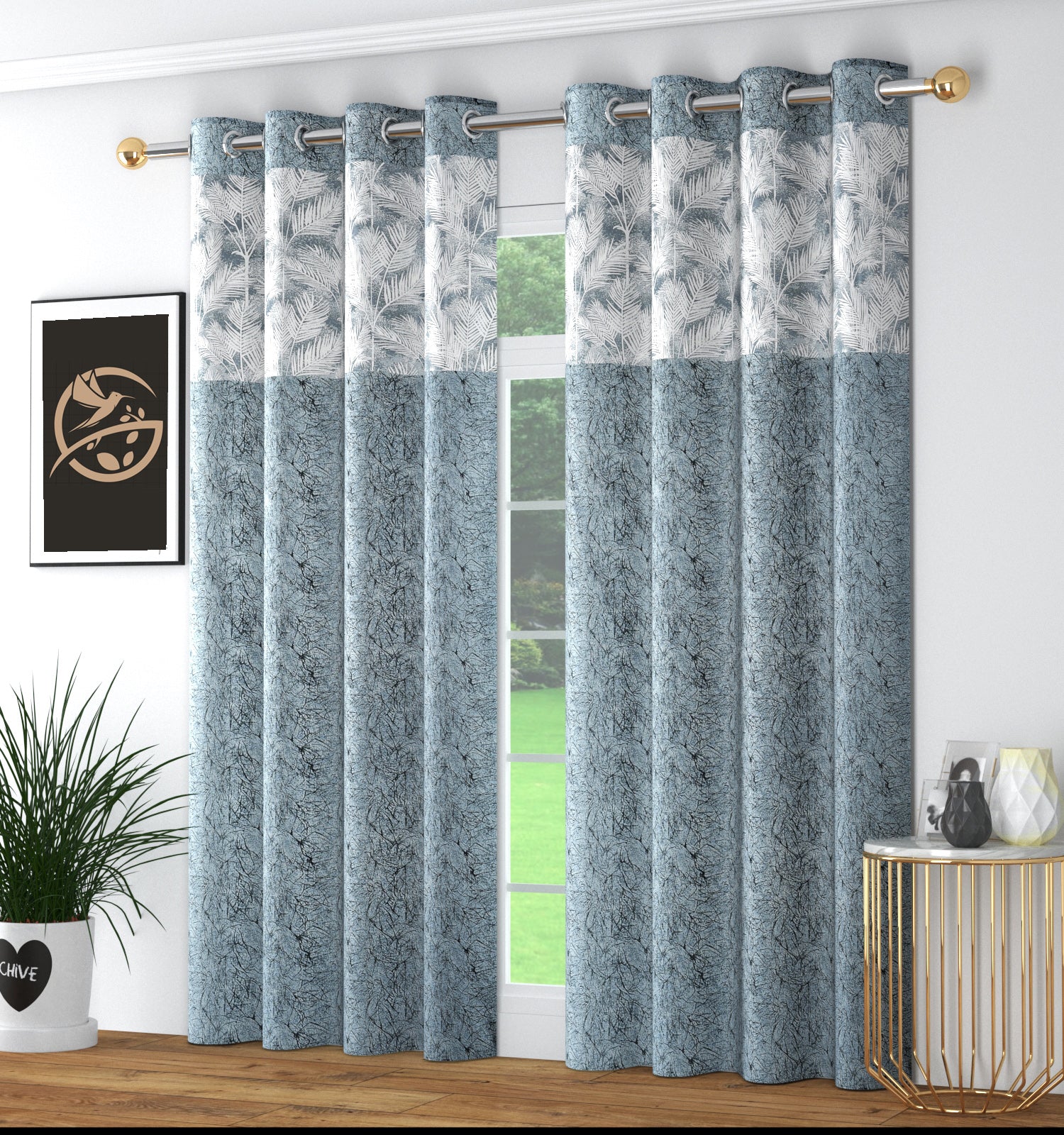 Camrin leaves patch curtains