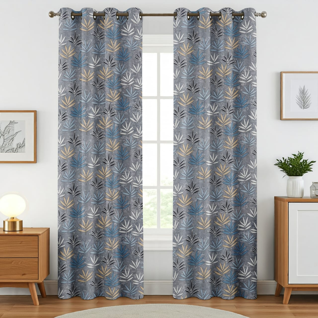 Surbhi Bel Patti Print Curtains