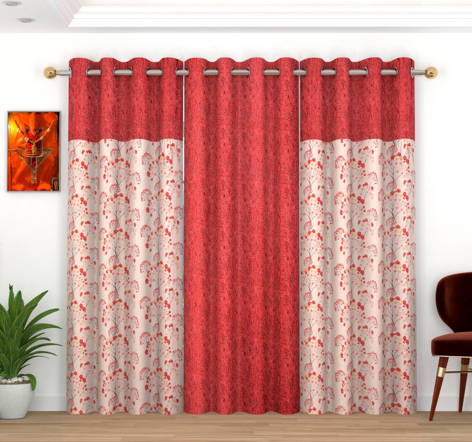 Camrin patch Rainbow umbrella curtains combo (3pcs)
