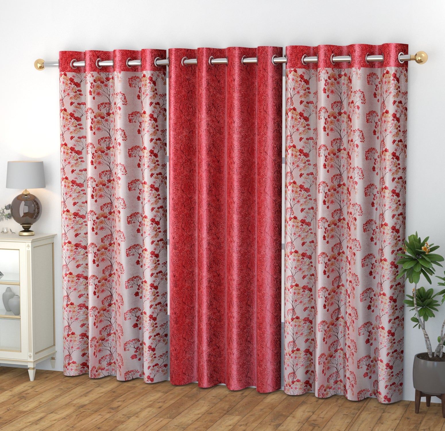 Camrin patch Umbrella patti curtains combo ( 3pcs)