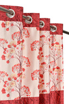 Maroon Camrin patch umbrella curtain with digital print, stylish window treatment by The Digital Kart.