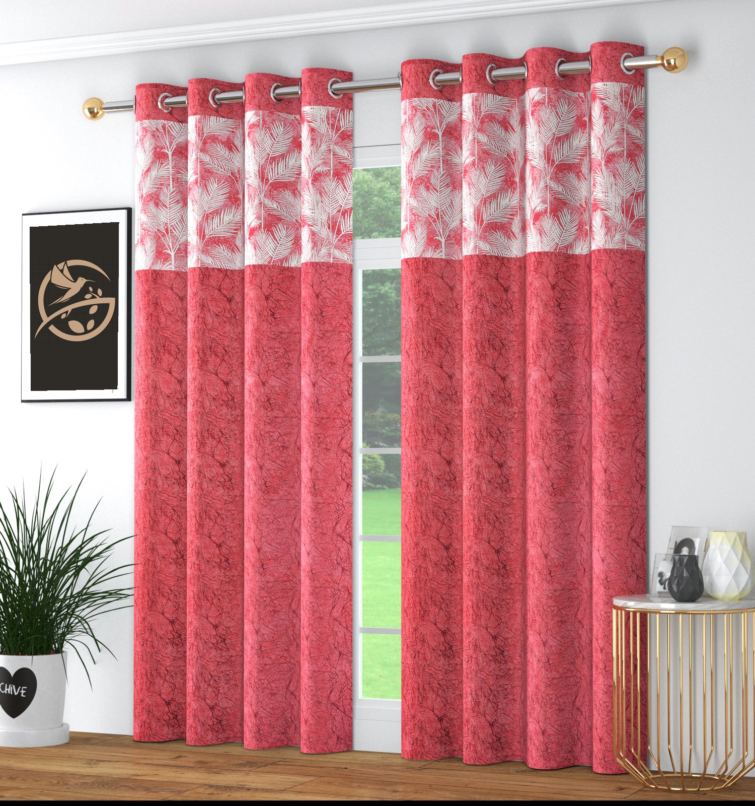 Camrin leaves patch curtains