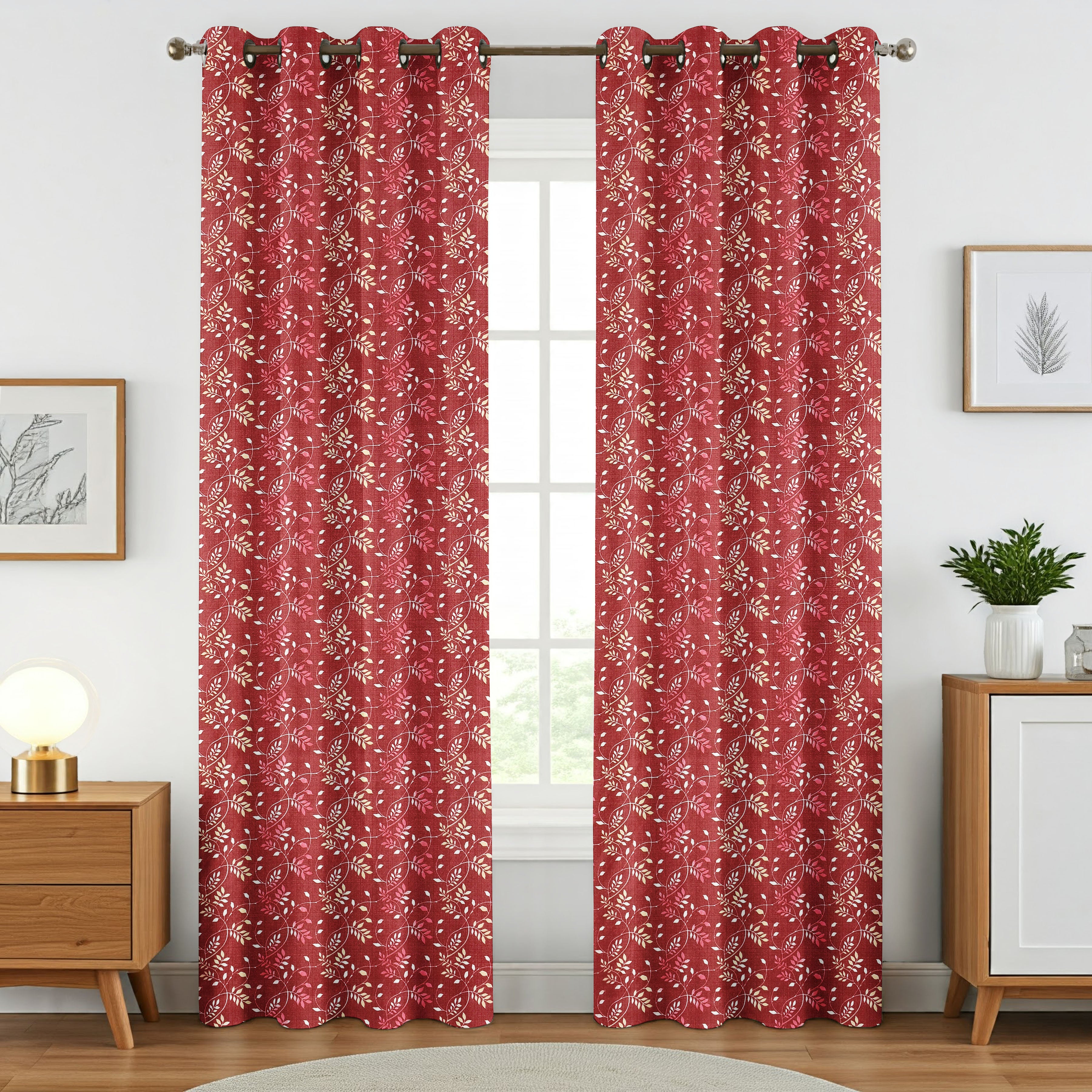 Surbhi Double Neem print curtains