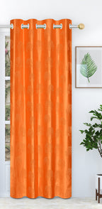 Orange tree punch curtains from The Digital Kart featuring vibrant, patterned fabric suitable for modern home decor.