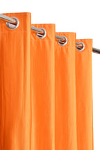 Orange Long Crush Plain fabric by The Digital Kart showing a close-up of smooth, vibrant, and plain textile material.