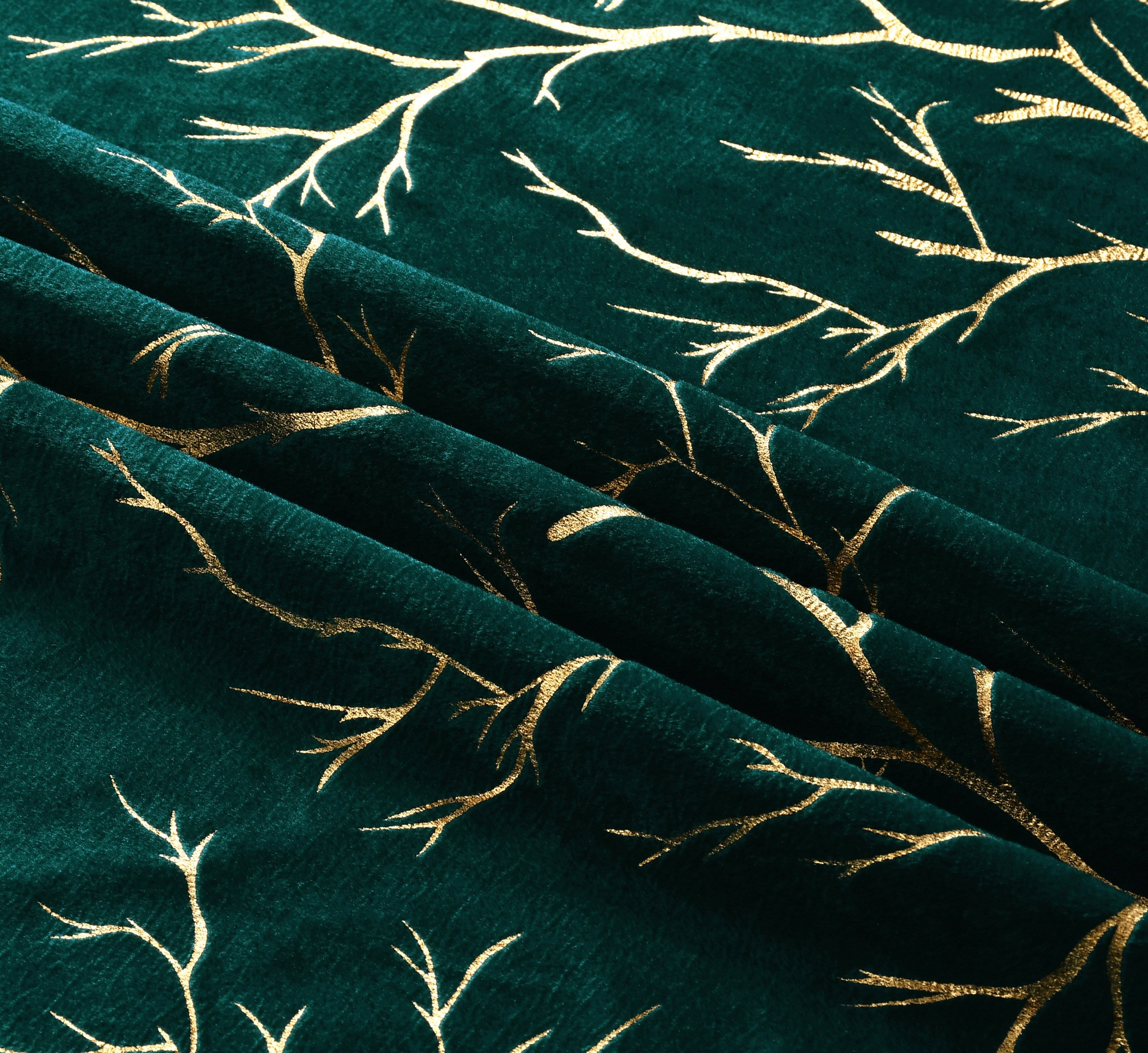 Digital Kart Royal Velvet Foil Branch Curtain