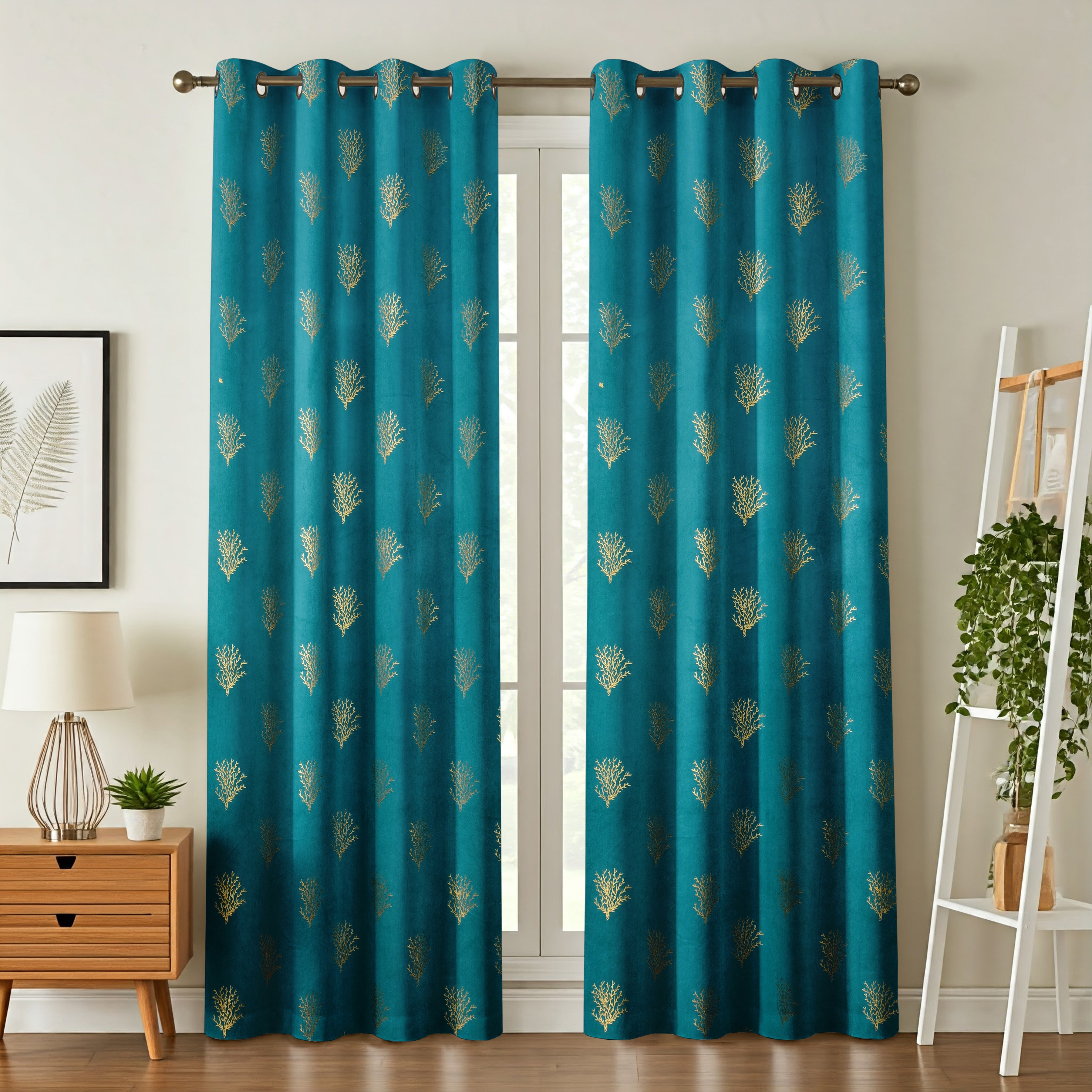 Velvet Curtains With Regal Foil