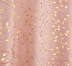 Rose gold velvet curtains with foil accents by The Digital Kart, showcasing luxurious fabric and elegant drape.