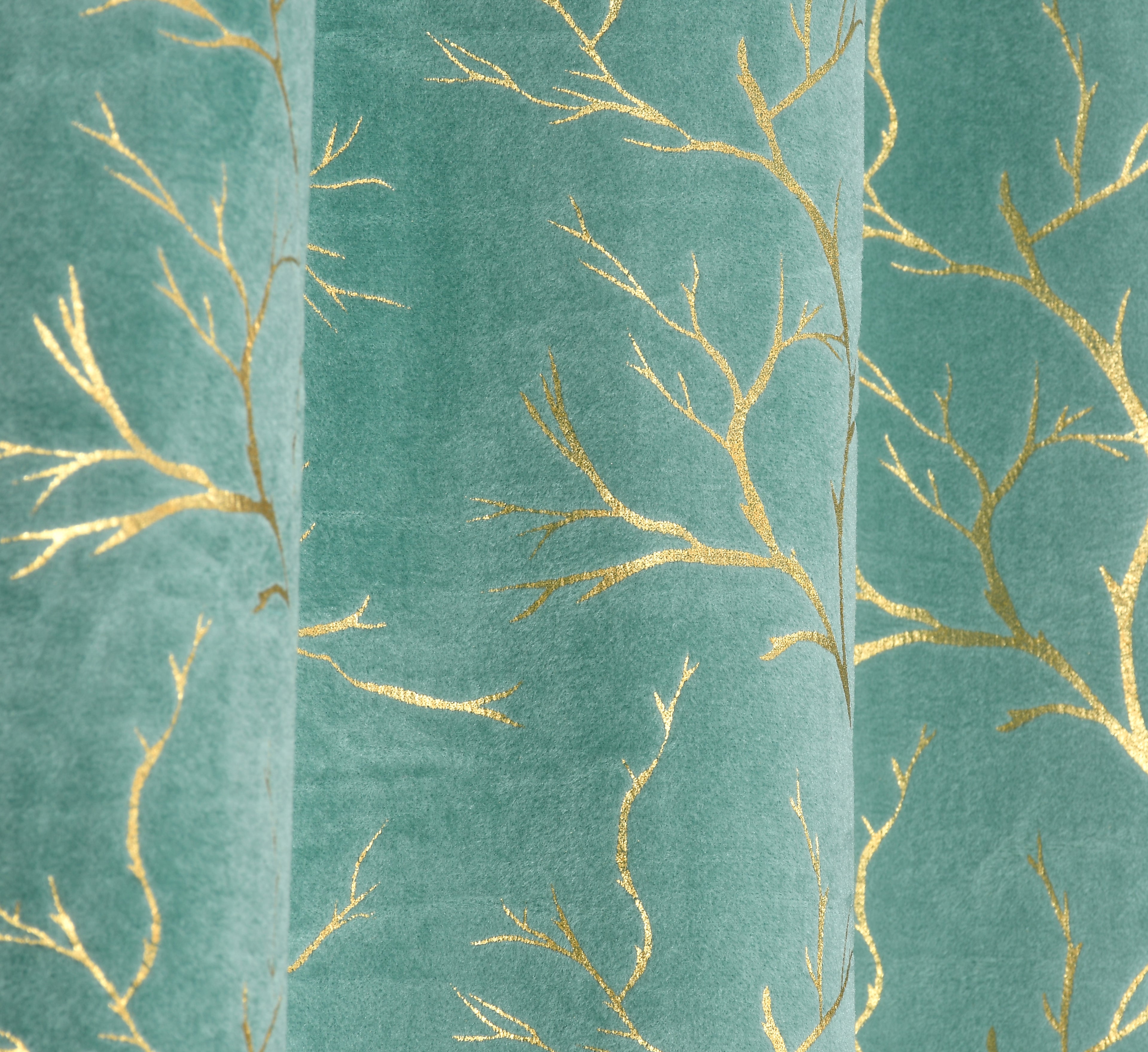 Digital Kart Royal Velvet Foil Branch Curtain