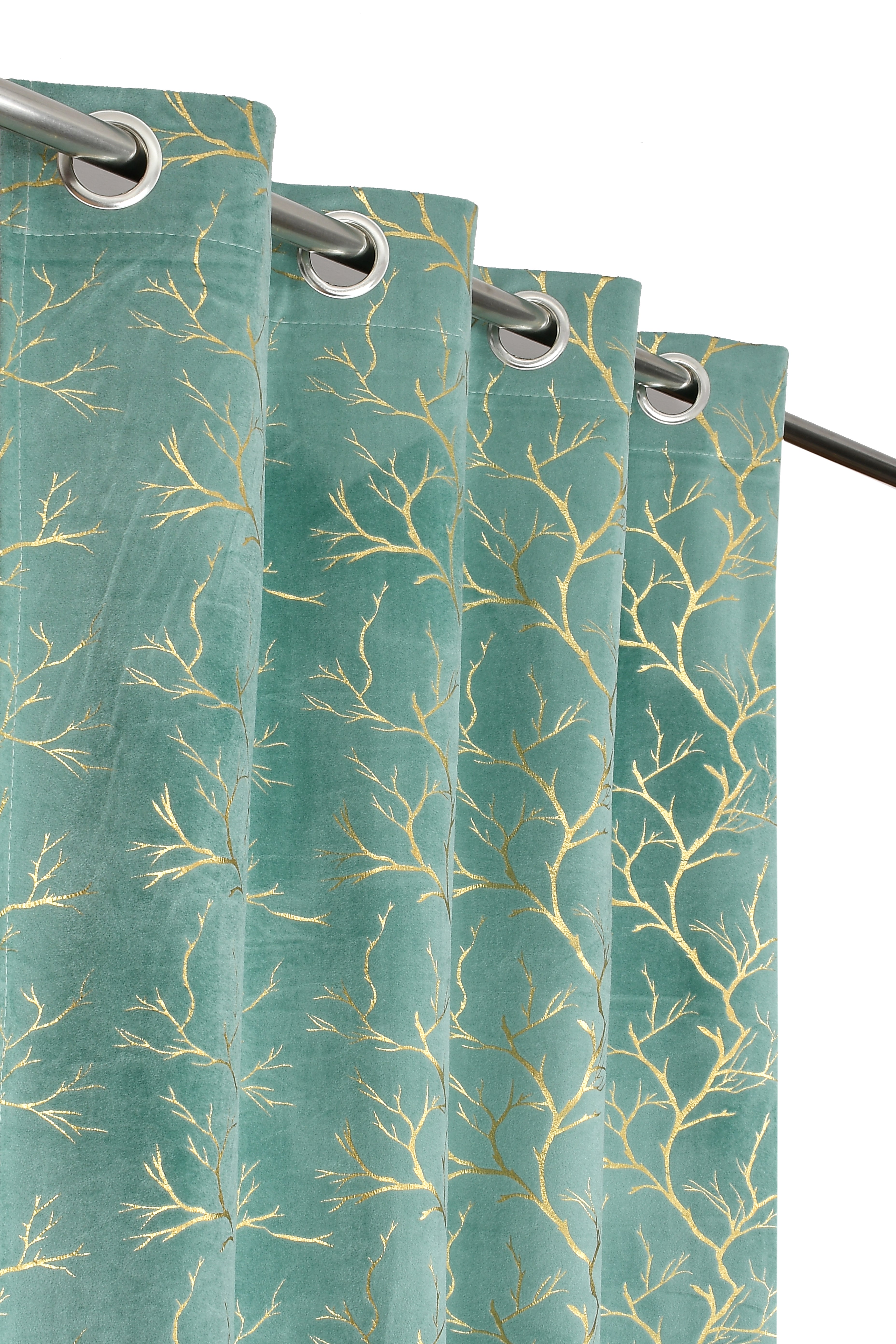 Digital Kart Royal Velvet Foil Branch Curtain