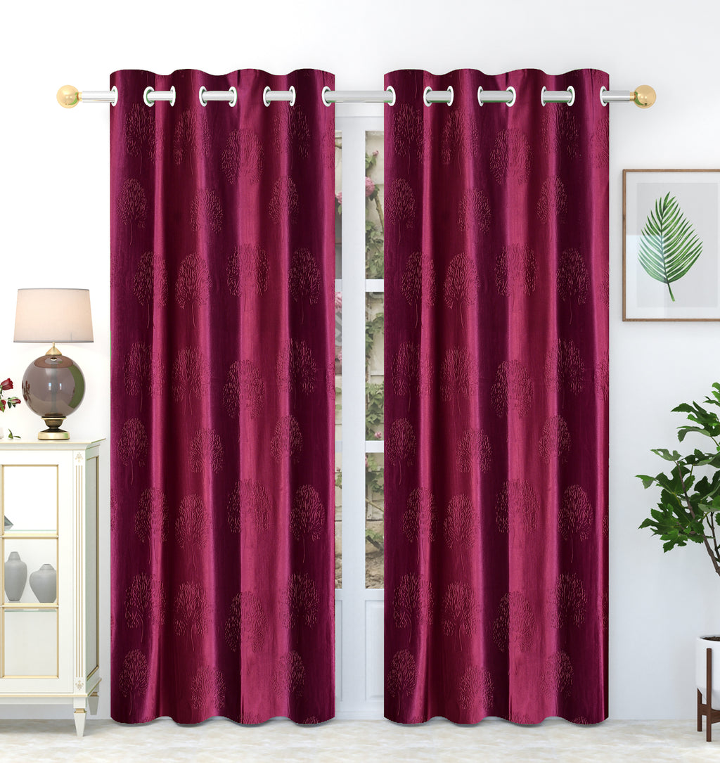 Tree punch curtains from The Digital Kart featuring a stylish tree pattern, perfect for adding a natural touch to your home decor.