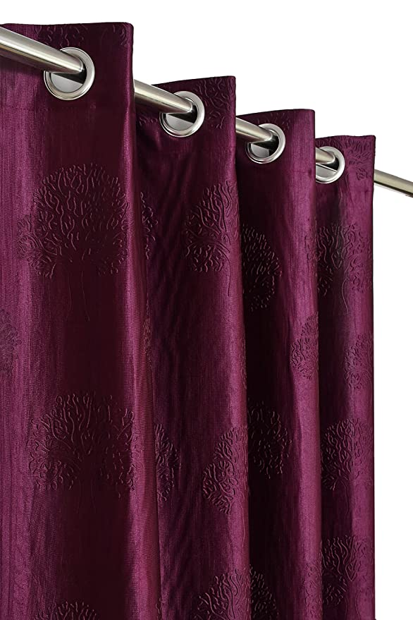 Tree punch curtains with a printed tree design, featuring a stylish and decorative window treatment from The Digital Kart.