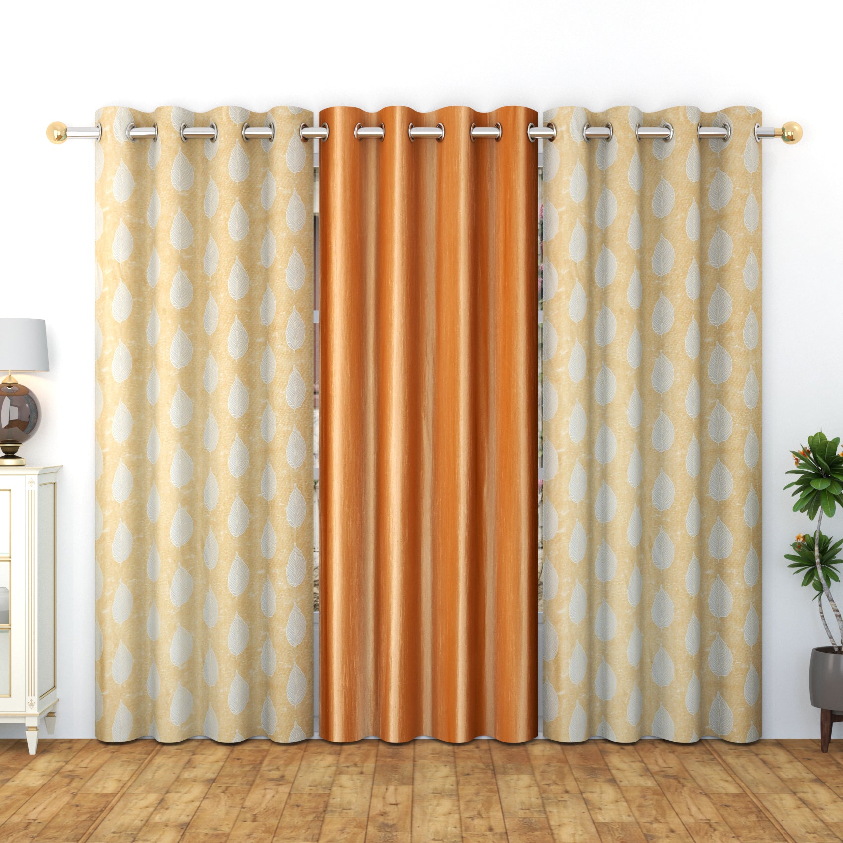 Meta print 3 combo ( 3 pcs ) curtains