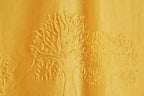 Yellow tree punch curtains from The Digital Kart featuring a vibrant tree pattern on lightweight fabric.