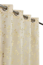 Cream velvet curtains from APNA FOIL by The Digital Kart hanging smoothly in a stylish room interior.