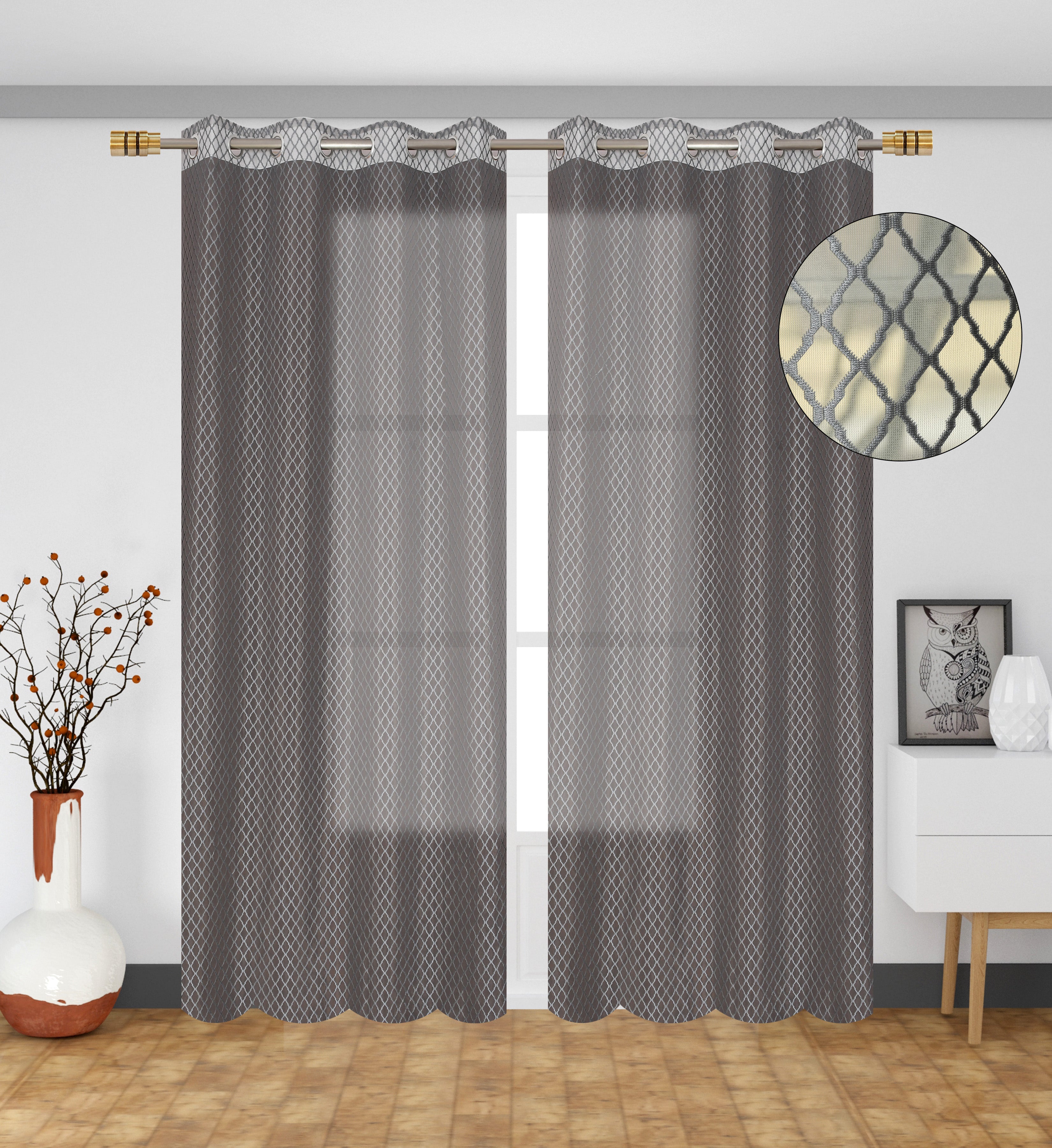 Cross Net curtains