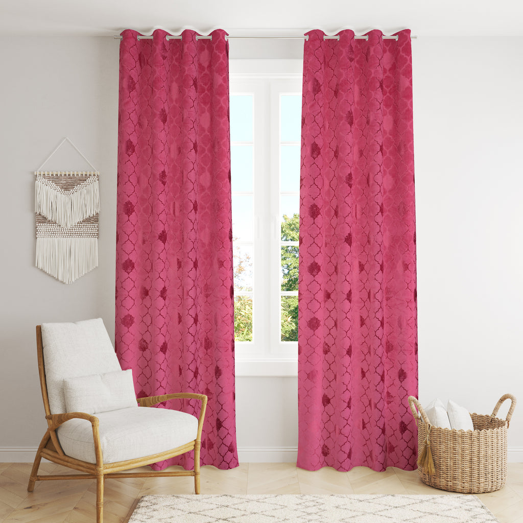 Pink urban Matka velvet cushion by The Digital Kart, showcasing soft velvet fabric and decorative design.